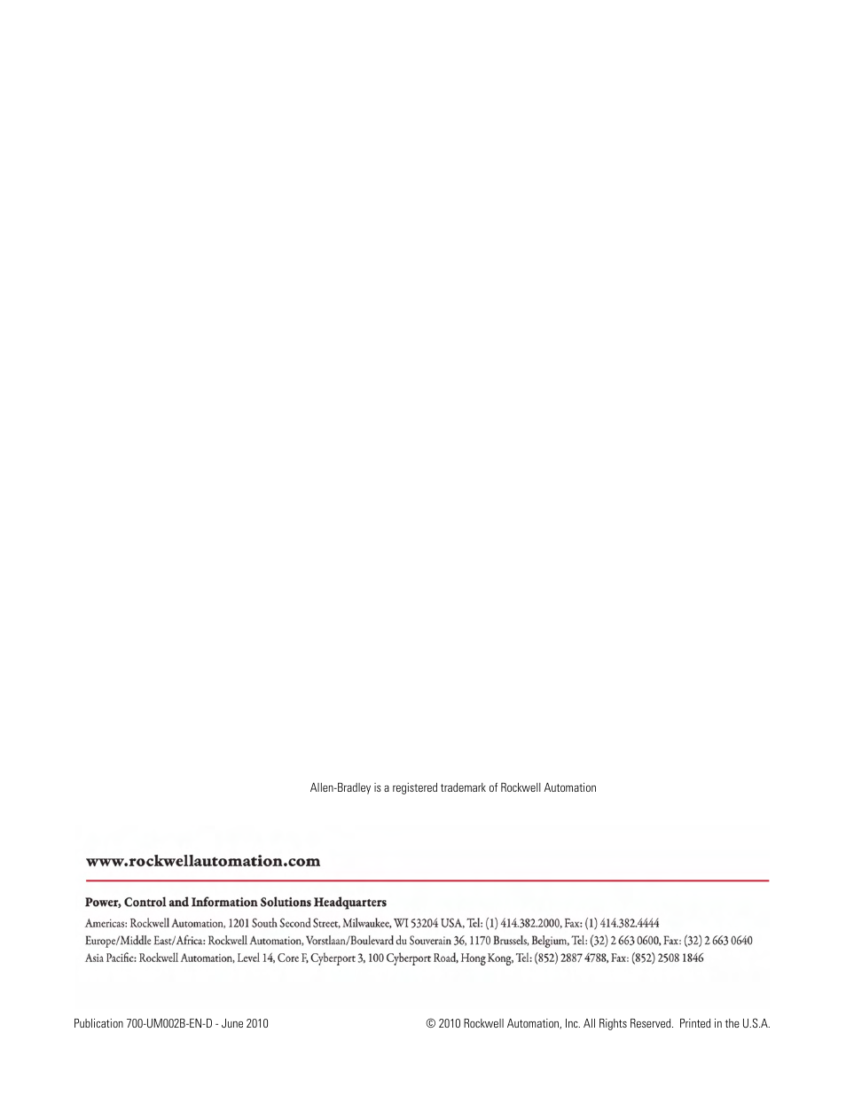 Rockwell Automation 700-HX Multifunction Digital Timer User Manual | Page 47 / 47