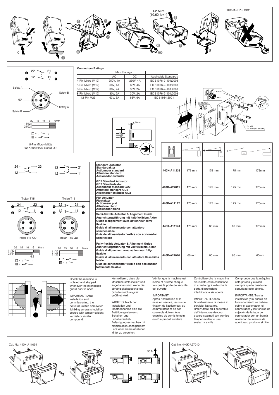 Rockwell Automation 440K Trojan T15 Tongue Interlock Switches User Manual | Page 2 / 4