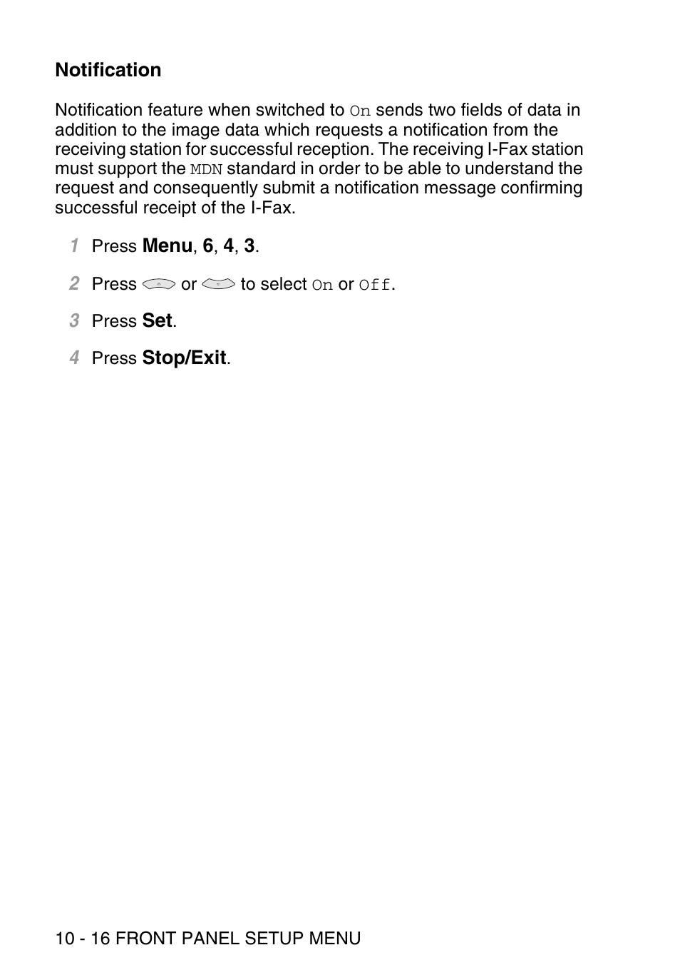 Notification, Notification -16 | Brother NC9100H User Manual | Page 105 / 176