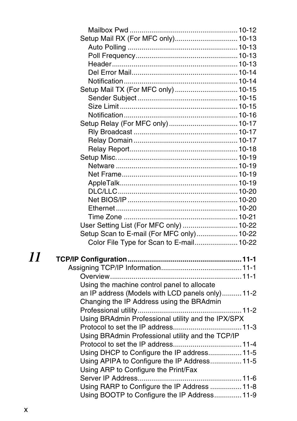 Brother NC9100H User Manual | Page 11 / 176