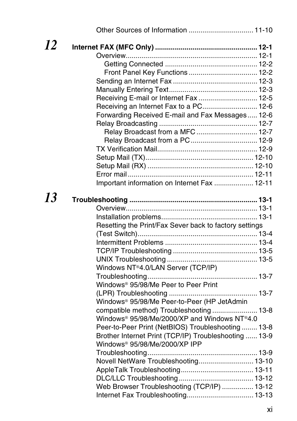 Brother NC9100H User Manual | Page 12 / 176