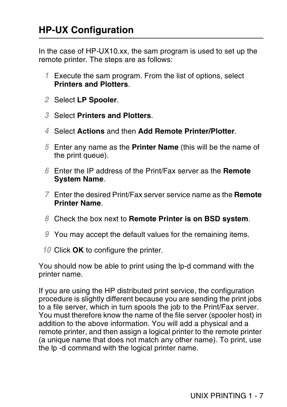 Hp-ux configuration, Hp-ux configuration -7 | Brother NC9100H User Manual | Page 20 / 176