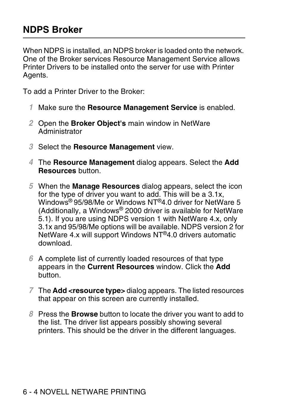 Ndps broker, Ndps broker -4 | Brother NC9100H User Manual | Page 61 / 176