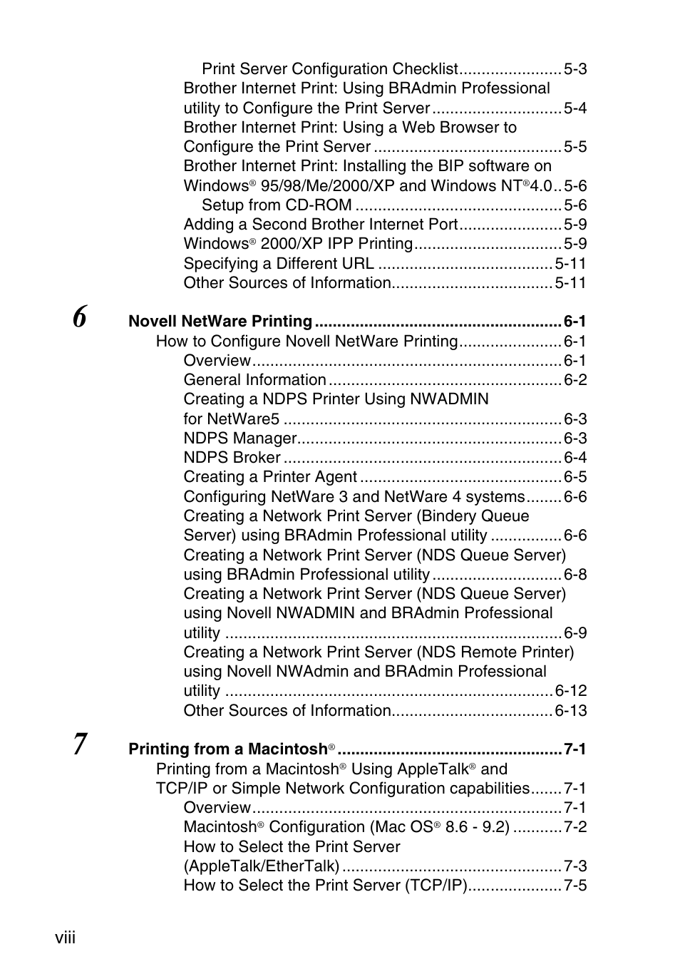 Brother NC9100H User Manual | Page 9 / 176