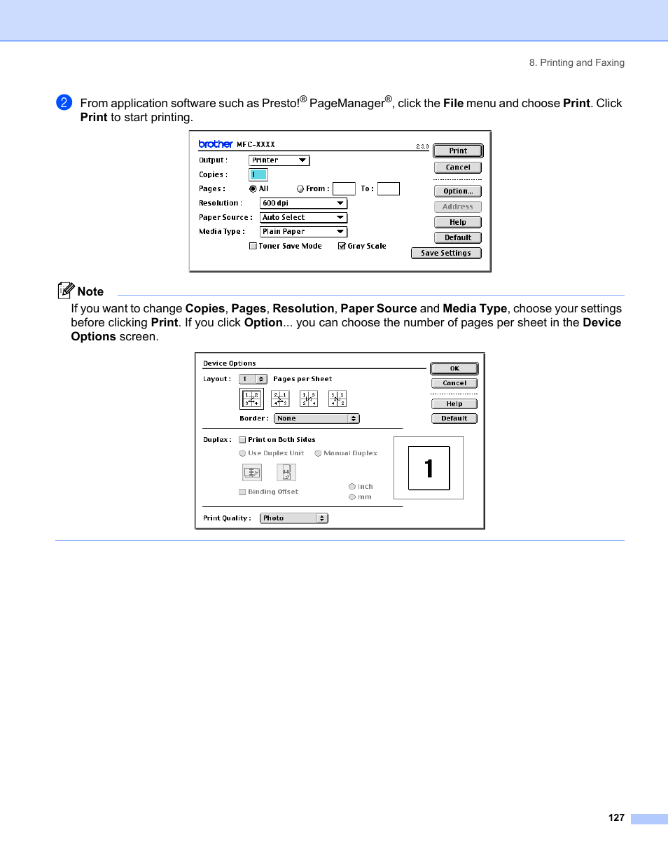 Pagemanager | Brother MFC-8460N User Manual | Page 133 / 194