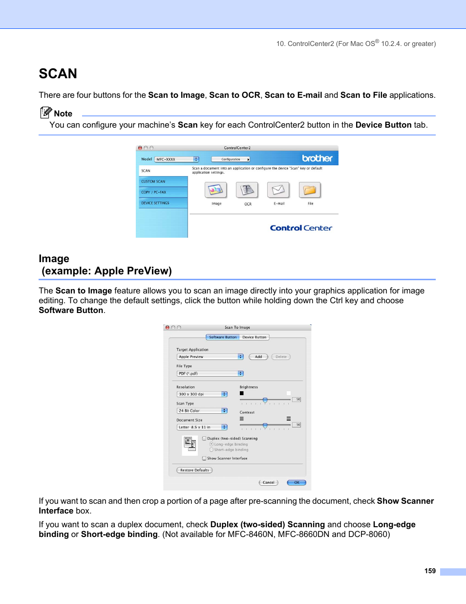 Scan, Image (example: apple preview) | Brother MFC-8460N User Manual | Page 165 / 194