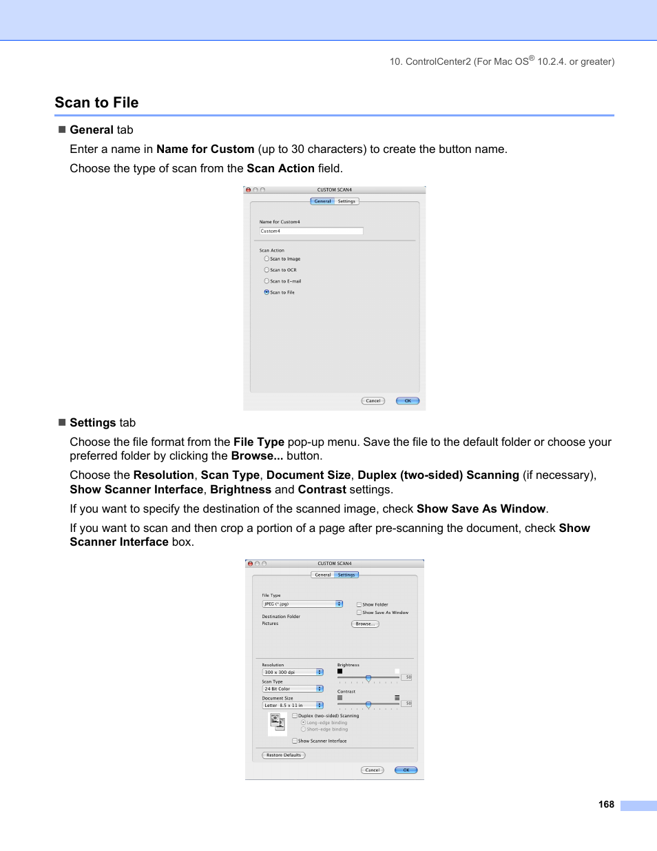 Scan to file | Brother MFC-8460N User Manual | Page 174 / 194