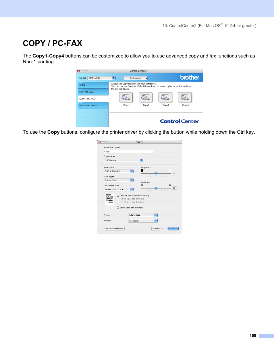 Copy / pc-fax | Brother MFC-8460N User Manual | Page 175 / 194