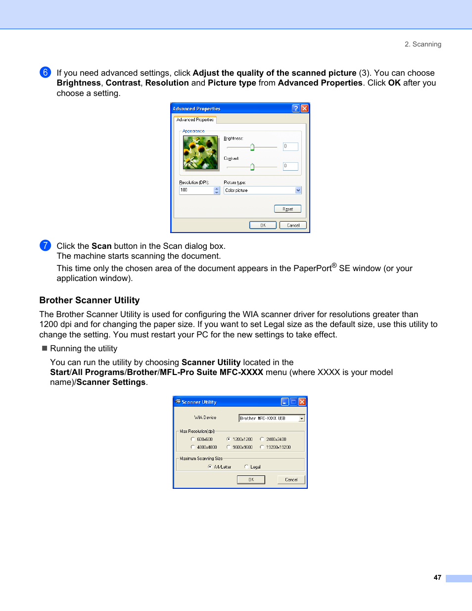 Brother scanner utility | Brother MFC-8460N User Manual | Page 53 / 194