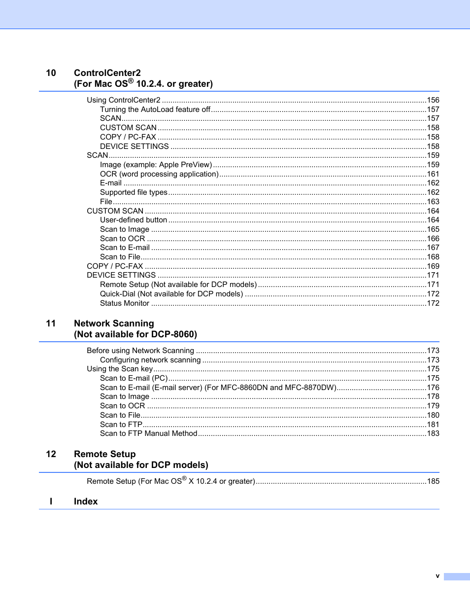 Brother MFC-8460N User Manual | Page 6 / 194