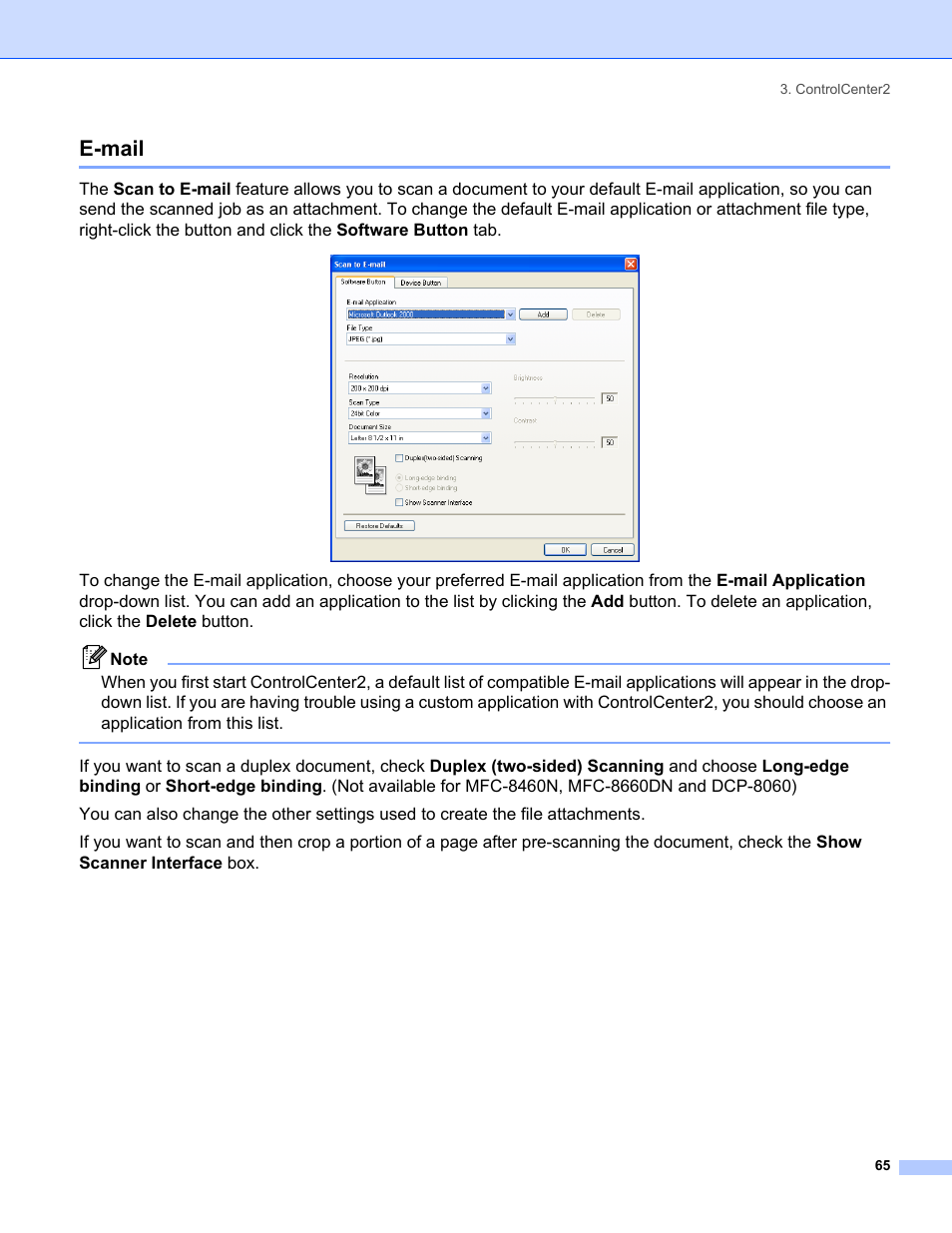 E-mail | Brother MFC-8460N User Manual | Page 71 / 194