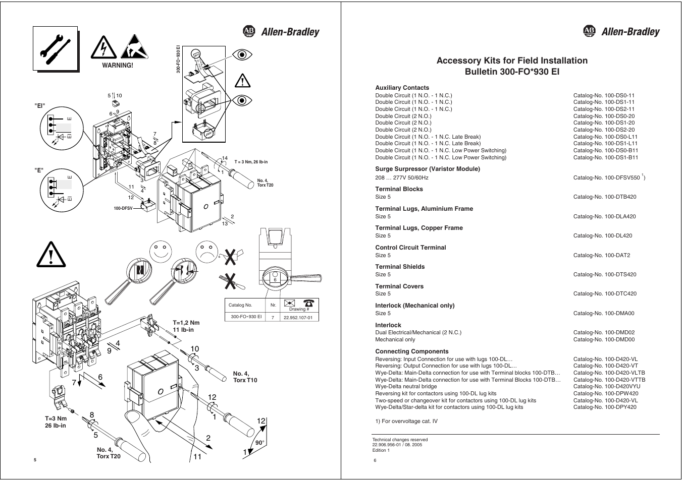 Rockwell Automation 300-FOx930 Contactor User Manual | Page 3 / 3