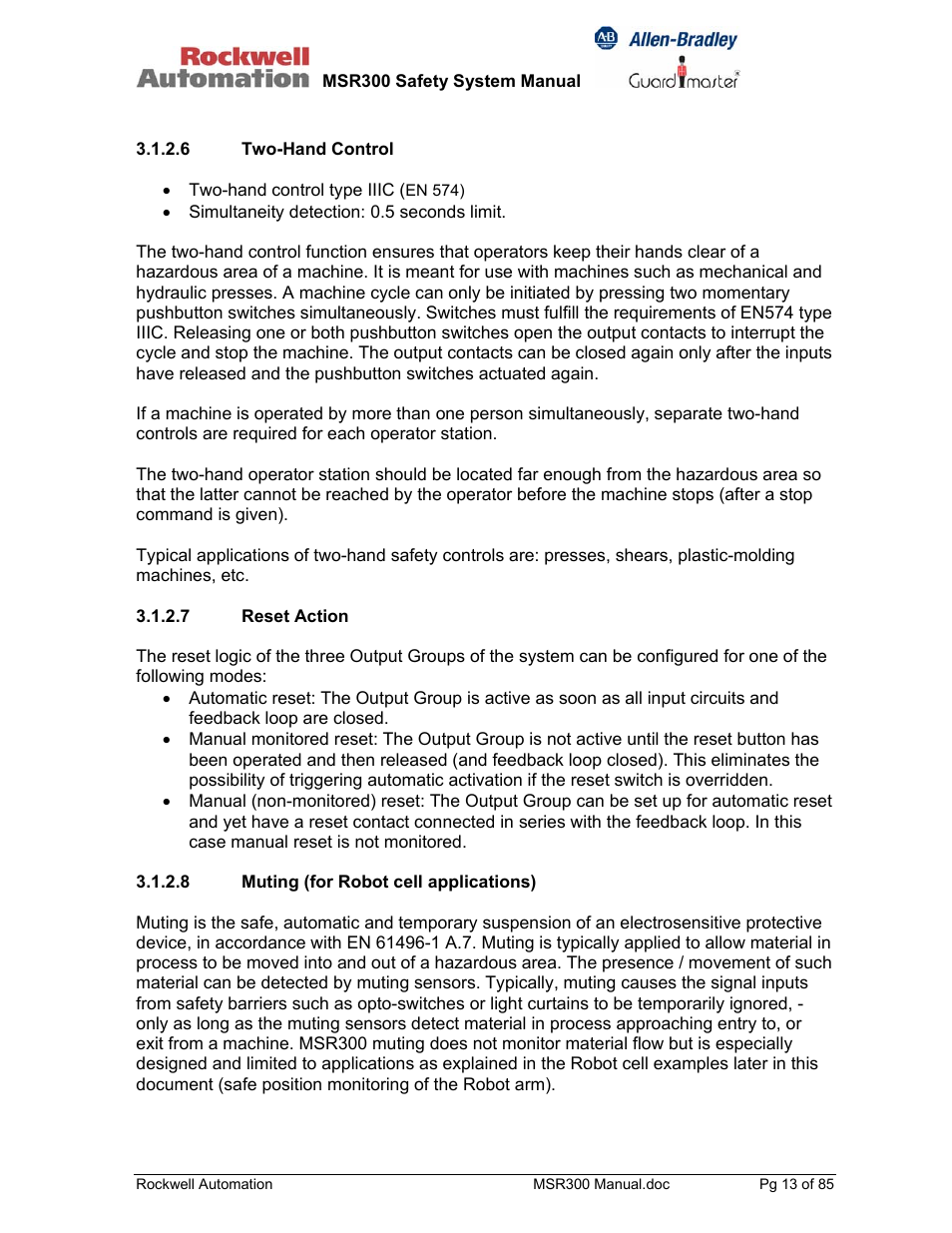 Rockwell Automation 440R MSR300 Modular Safety Control System User Manual | Page 13 / 85