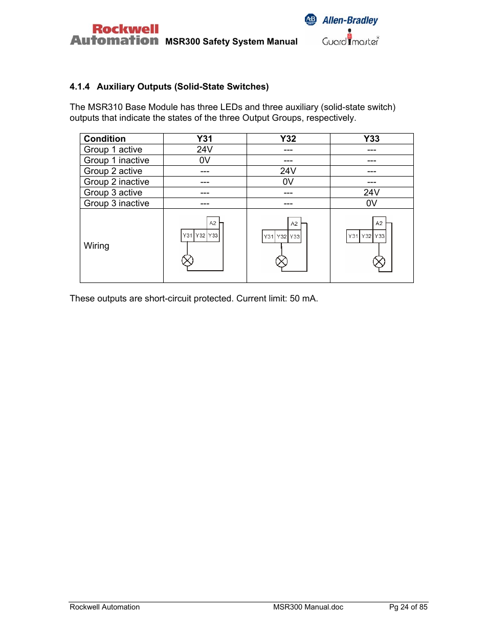 Rockwell Automation 440R MSR300 Modular Safety Control System User Manual | Page 24 / 85