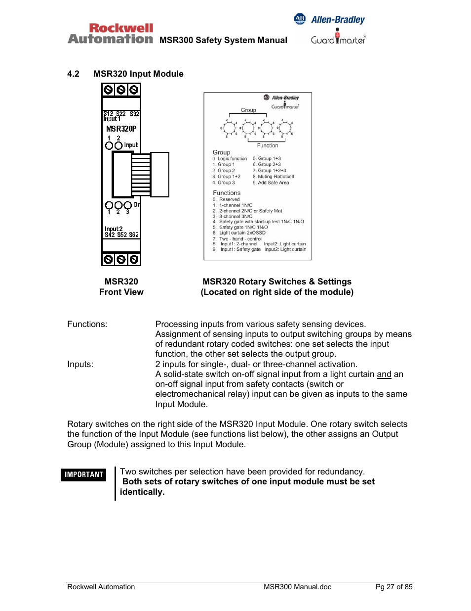 Rockwell Automation 440R MSR300 Modular Safety Control System User Manual | Page 27 / 85