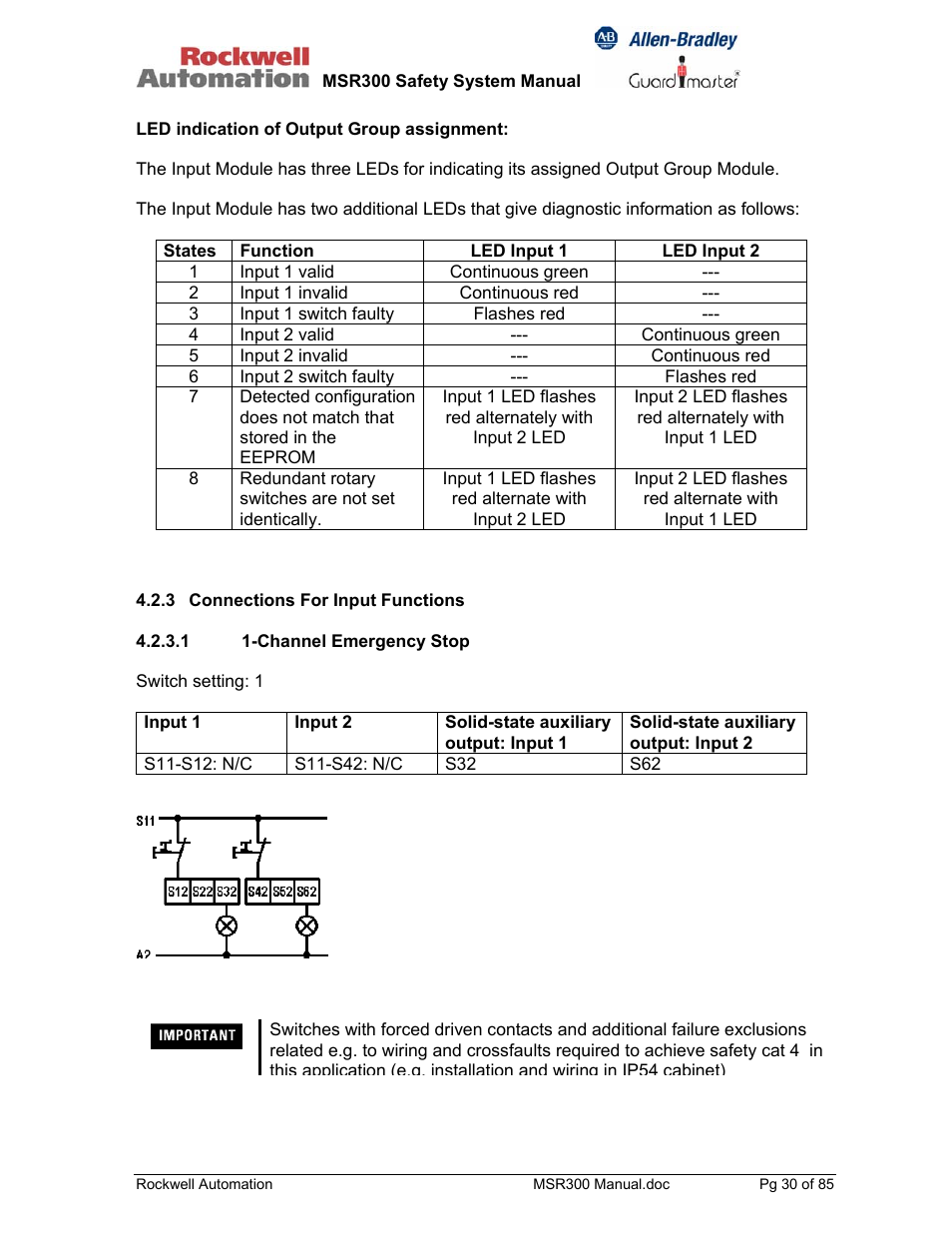 Rockwell Automation 440R MSR300 Modular Safety Control System User Manual | Page 30 / 85