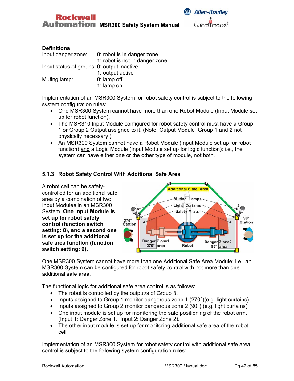Rockwell Automation 440R MSR300 Modular Safety Control System User Manual | Page 42 / 85