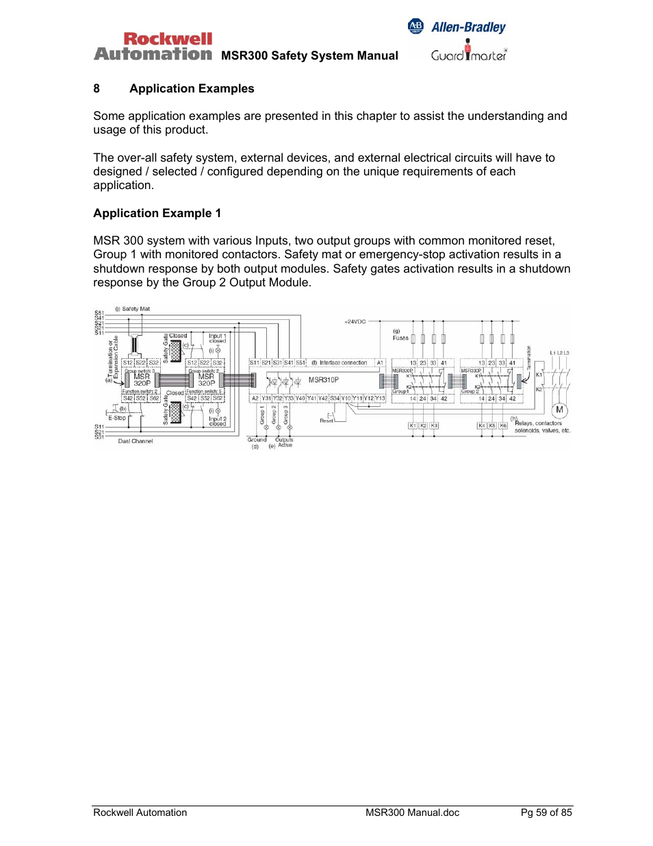 Rockwell Automation 440R MSR300 Modular Safety Control System User Manual | Page 59 / 85