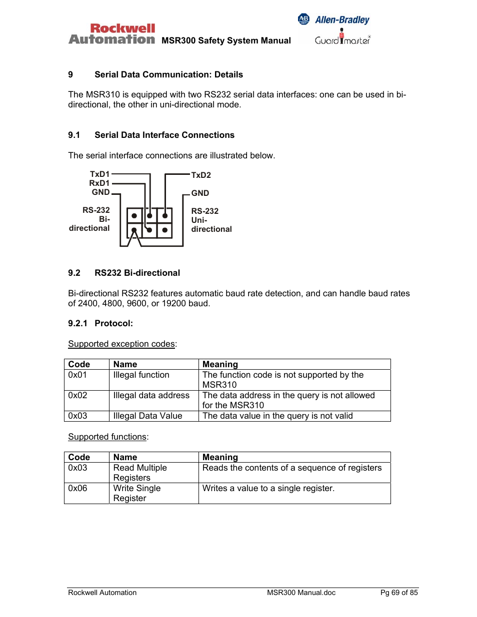 Rockwell Automation 440R MSR300 Modular Safety Control System User Manual | Page 69 / 85