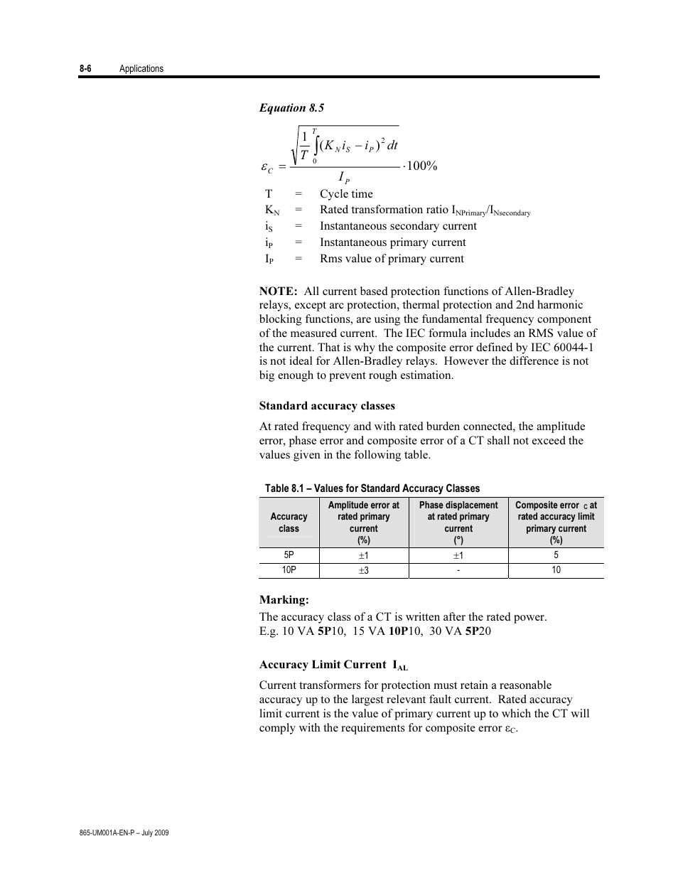 Rockwell Automation 865 Differential Protection Relay User Manual | Page 148 / 186