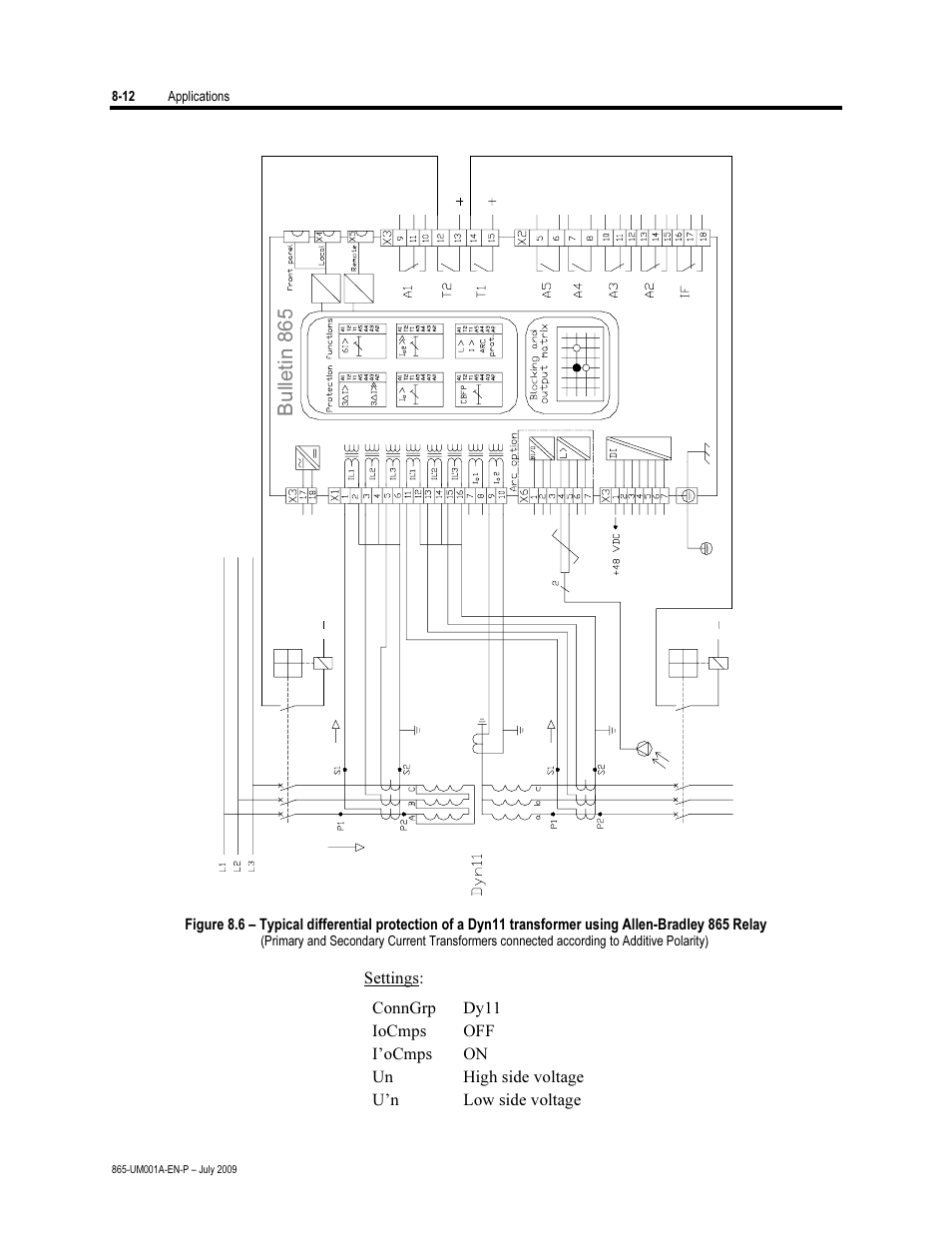 Rockwell Automation 865 Differential Protection Relay User Manual | Page 154 / 186