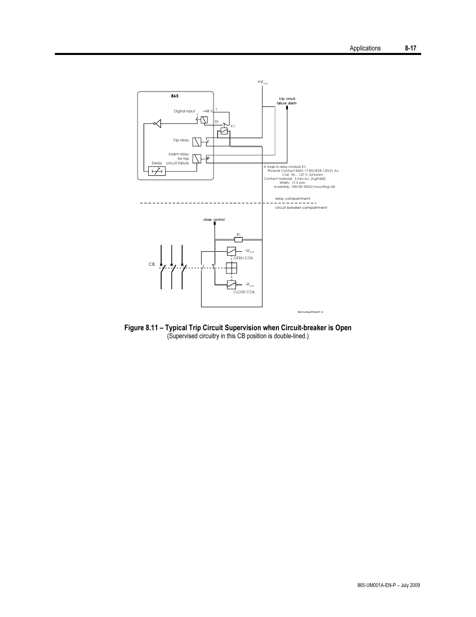 Applications 8-17 | Rockwell Automation 865 Differential Protection Relay User Manual | Page 159 / 186