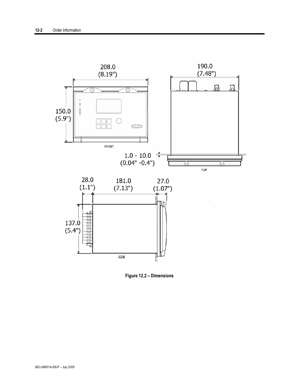 Rockwell Automation 865 Differential Protection Relay User Manual | Page 184 / 186