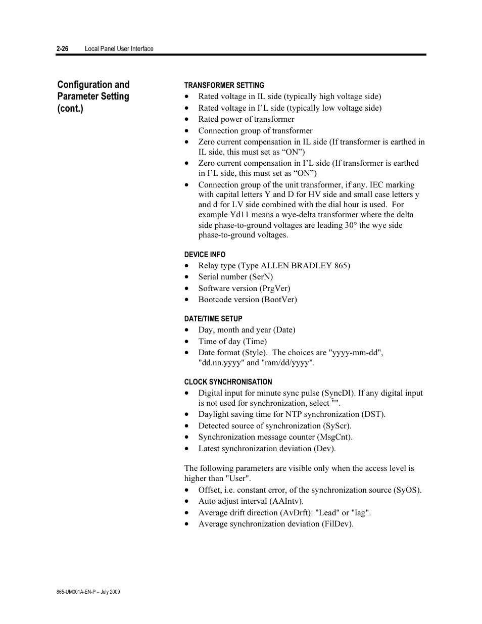 Rockwell Automation 865 Differential Protection Relay User Manual | Page 38 / 186