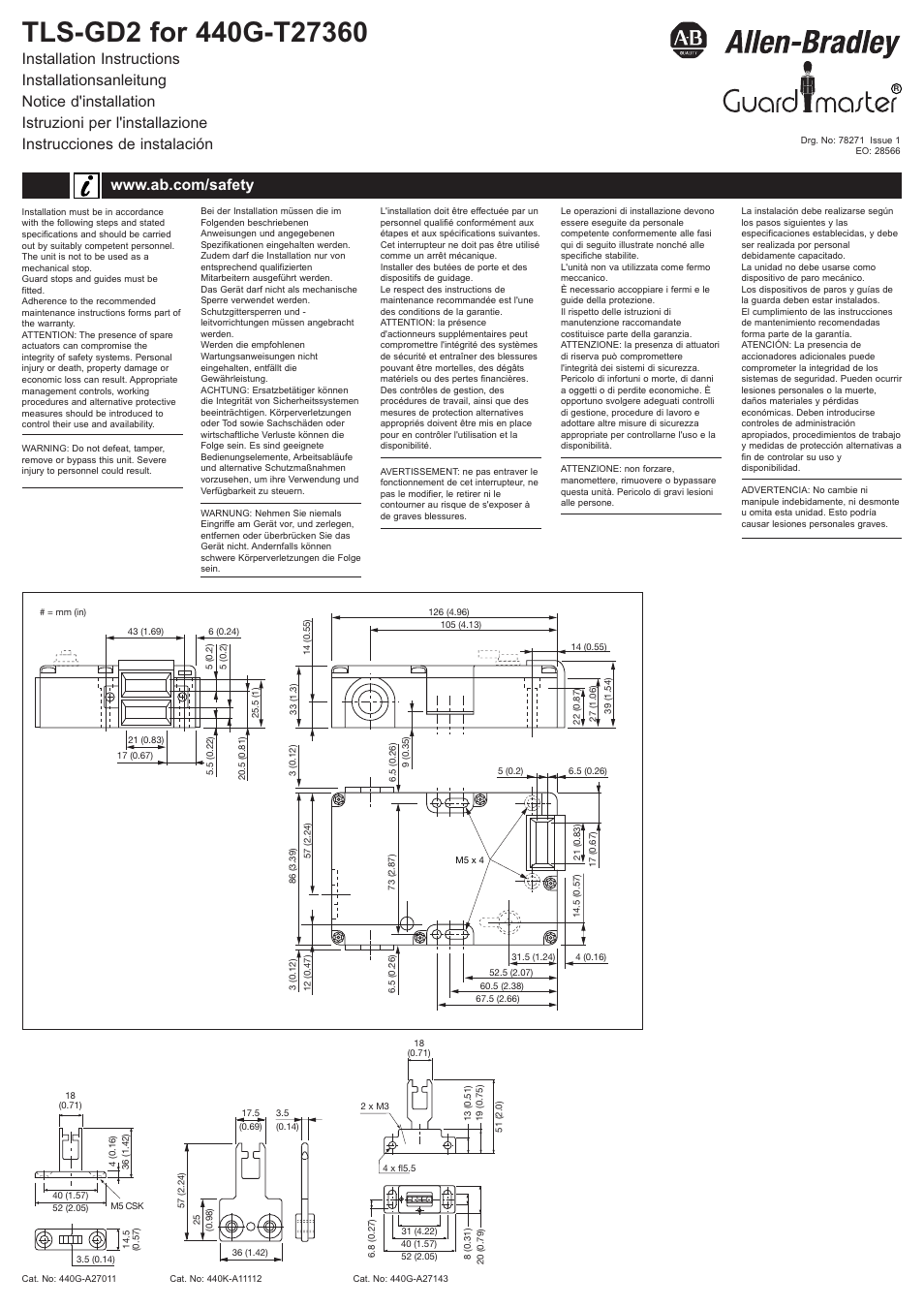 Rockwell Automation 440G TLS-GD2 for 440G-T27360 User Manual | 4 pages