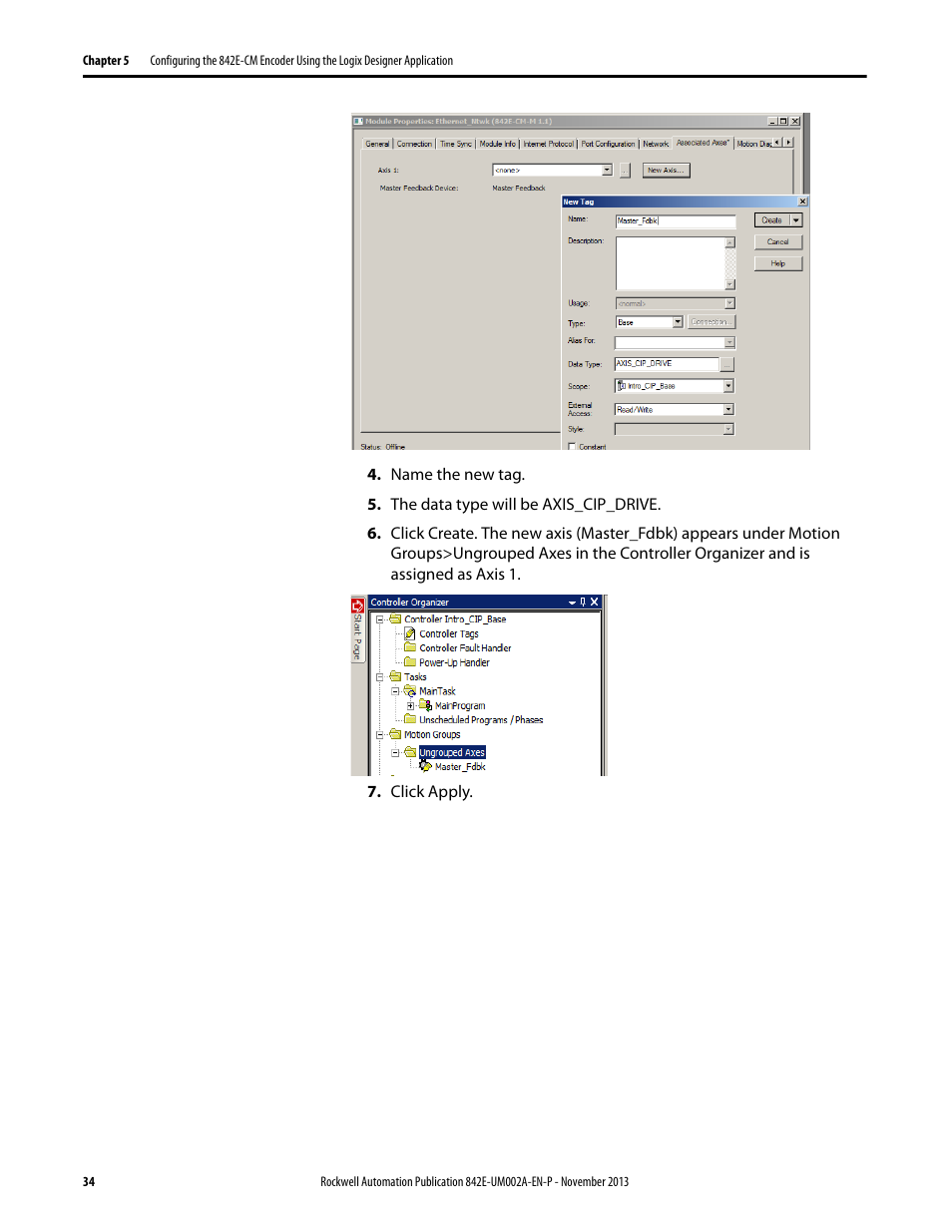 Rockwell Automation 842E CM Integrated Motion Encoder on EtherNet/IP User Manual | Page 34 / 64