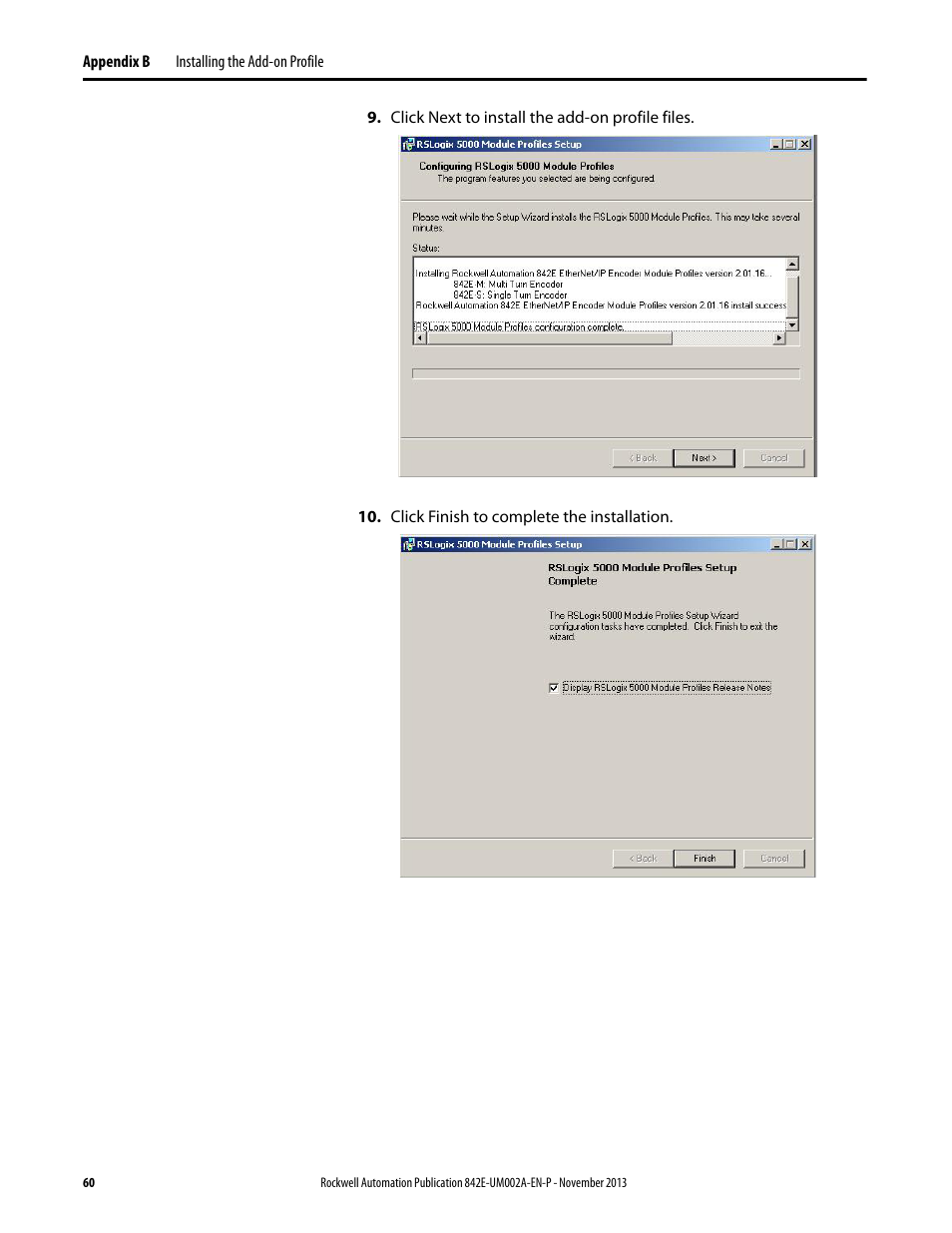 Rockwell Automation 842E CM Integrated Motion Encoder on EtherNet/IP User Manual | Page 60 / 64