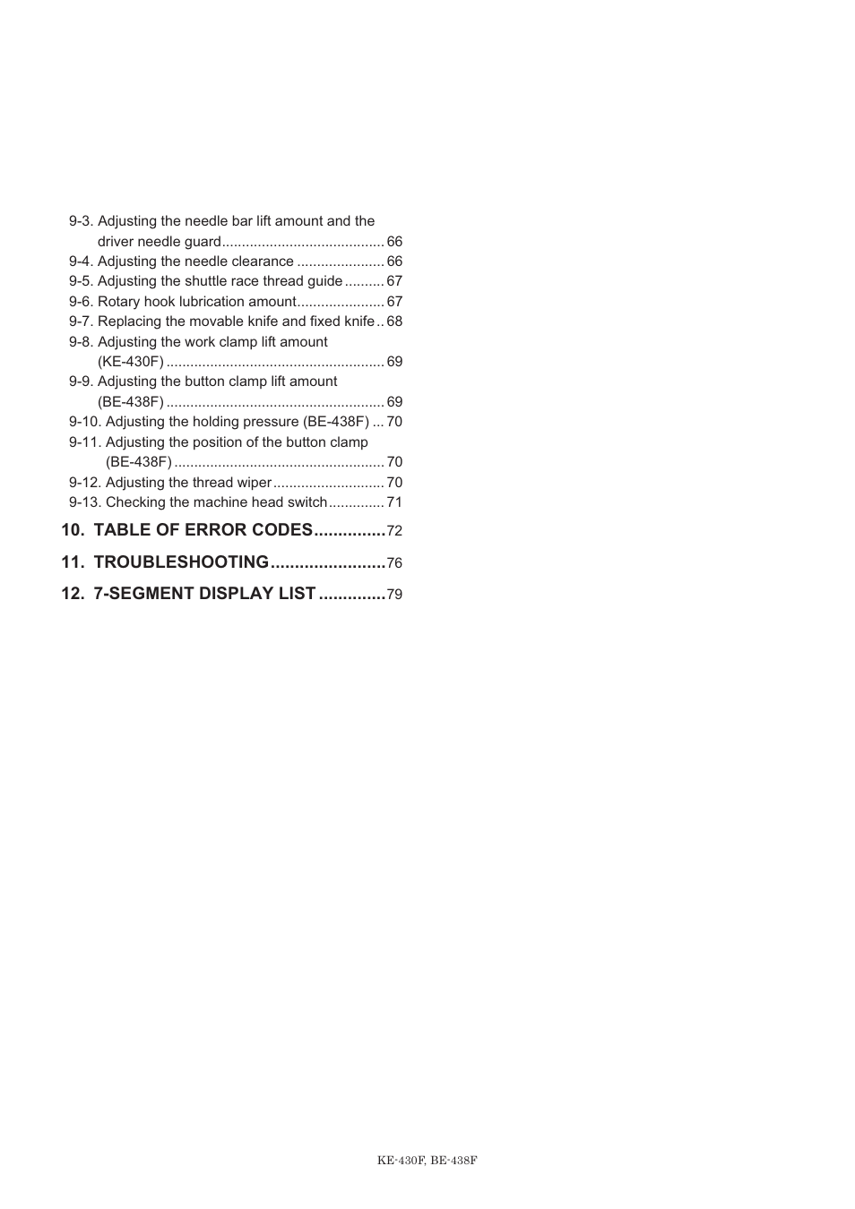 Brother BE-438F User Manual | Page 9 / 90
