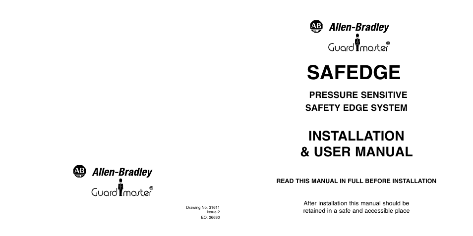 Rockwell Automation 440F Safedge Pressure Sensitive Safety Edge System User Manual | 14 pages