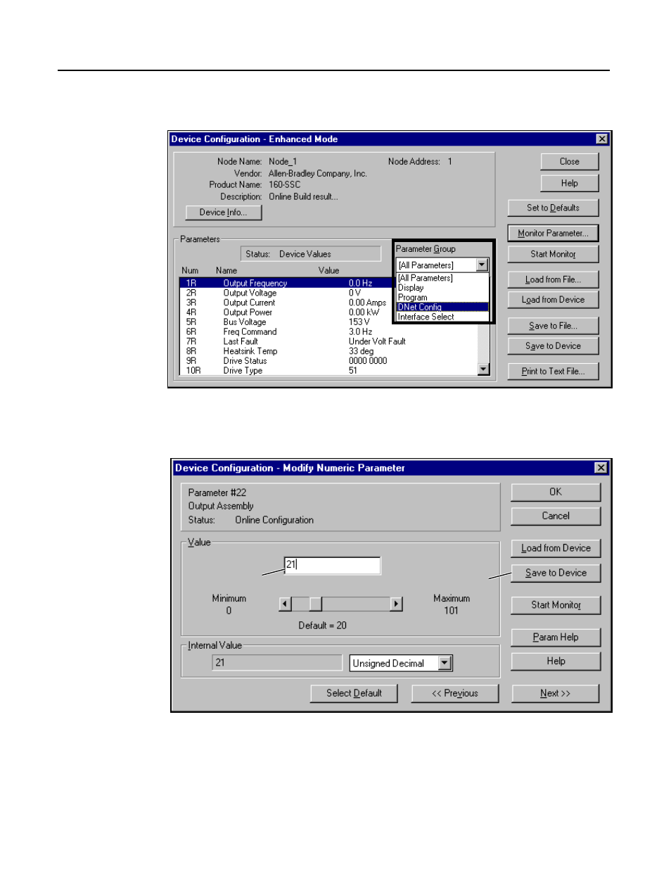 Rockwell Automation 160 DEVICENET (DN1) MODULE FRN 1-2.XX User Manual | Page 41 / 107