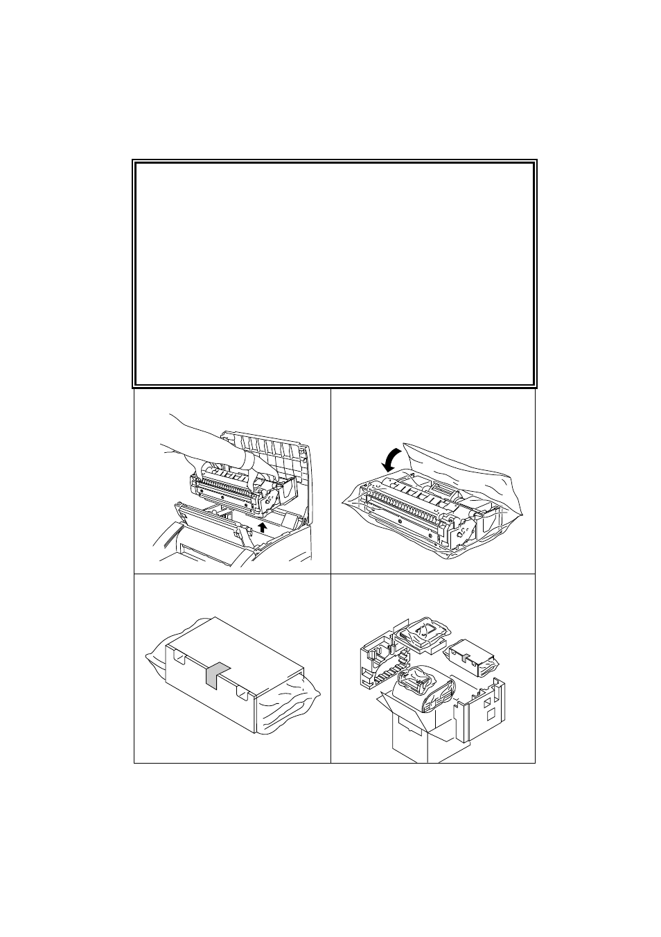 Shipment of the printer, Warning | Brother WL660 User Manual | Page 2 / 76