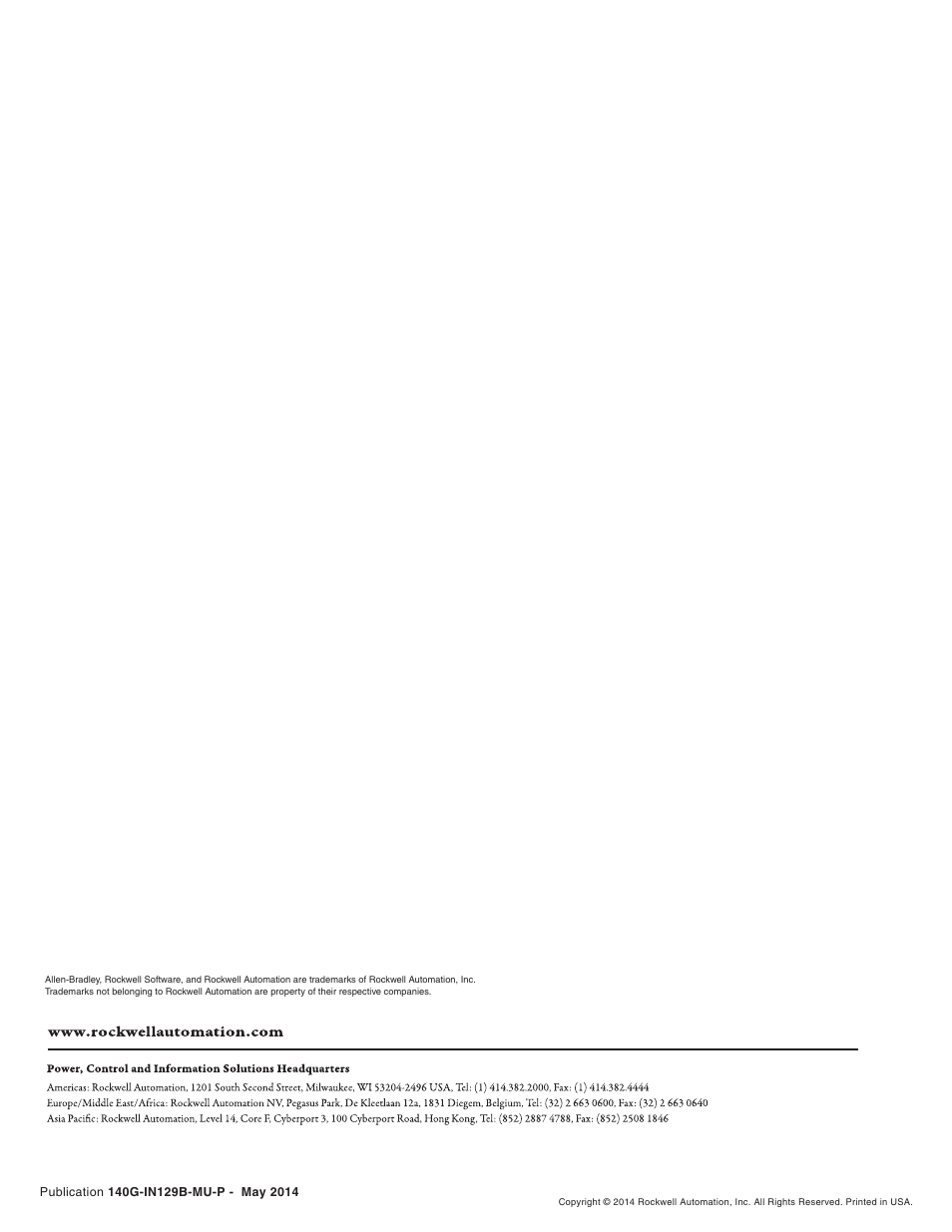 Rockwell Automation 140G-M-Fx_N-Fx Flexible Cable Oper Mech User Manual | Page 12 / 12