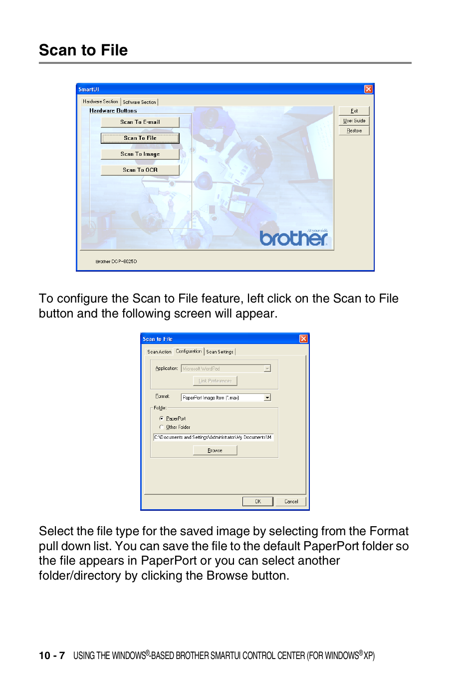 Scan to file, Scan to file -7 | Brother DCP-8020 User Manual | Page 162 / 282