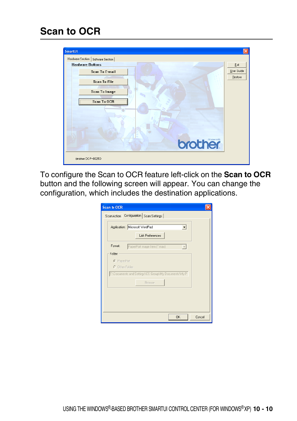 Scan to ocr, Scan to ocr -10 | Brother DCP-8020 User Manual | Page 165 / 282