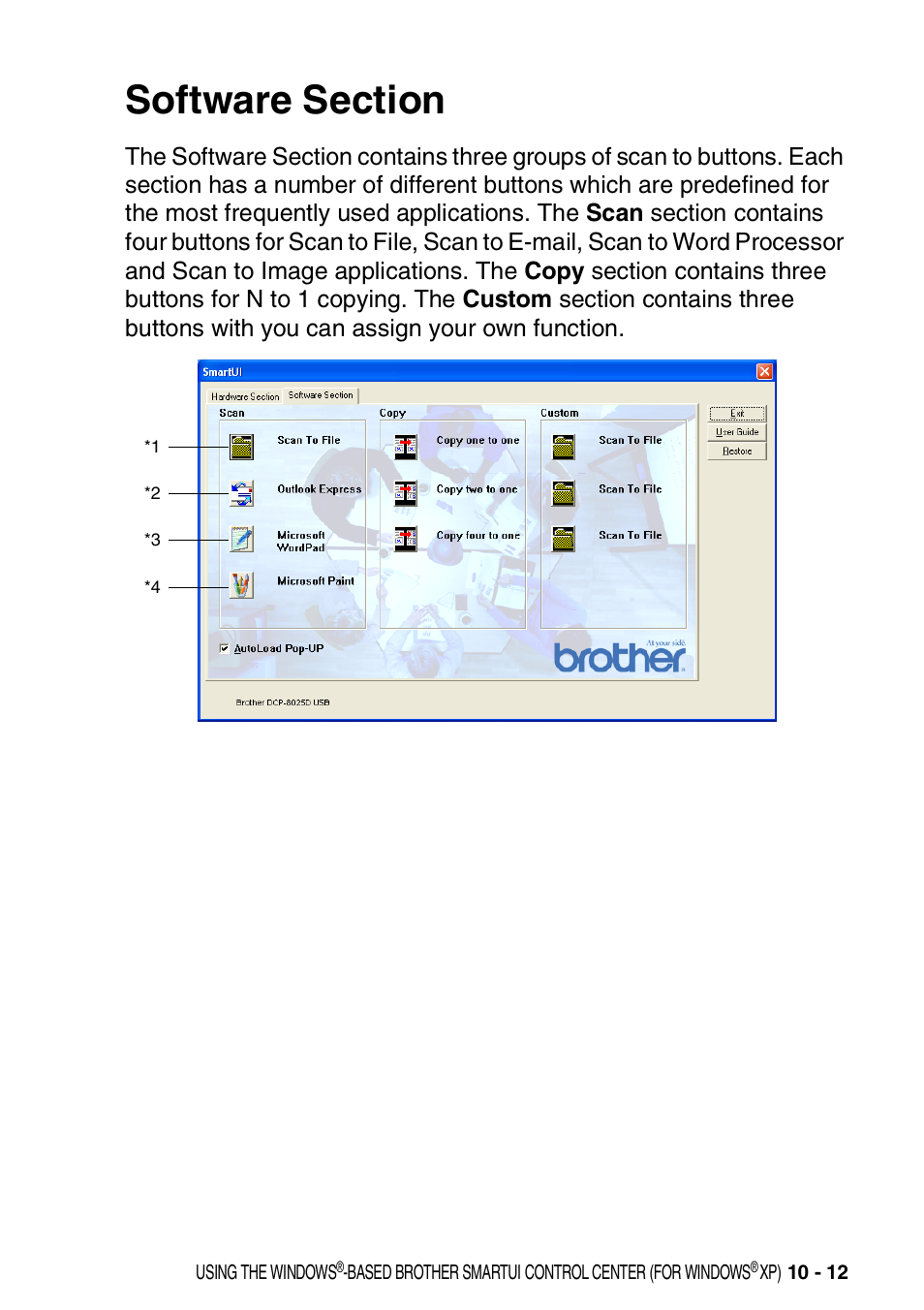 Software section, Software section -12 | Brother DCP-8020 User Manual | Page 167 / 282