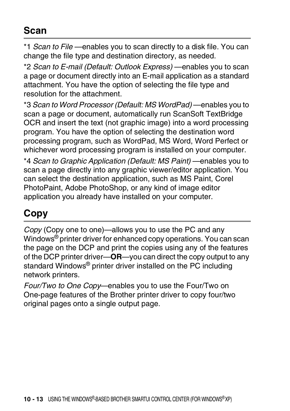 Scan, Copy, Scan -13 copy -13 | Brother DCP-8020 User Manual | Page 168 / 282