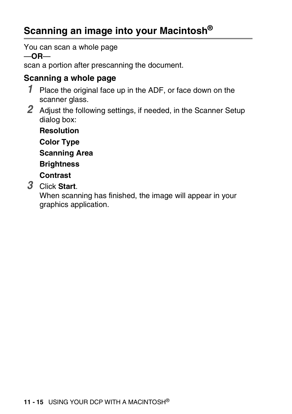 Scanning an image into your macintosh | Brother DCP-8020 User Manual | Page 202 / 282