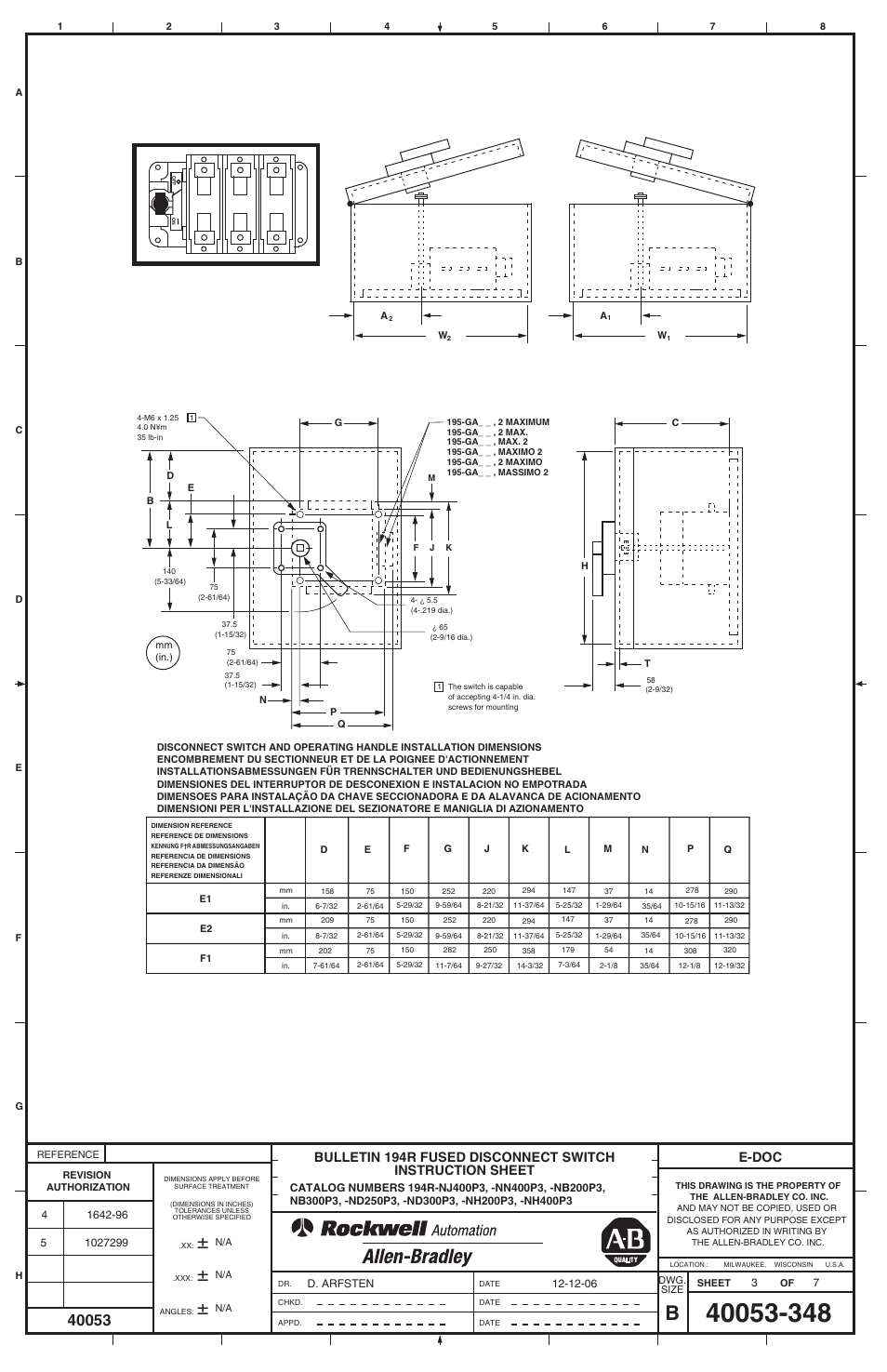 40053-348_5-3.pdf, E-doc | Rockwell Automation 194R-NN400P3 Fused Disconnect Switch User Manual | Page 3 / 6