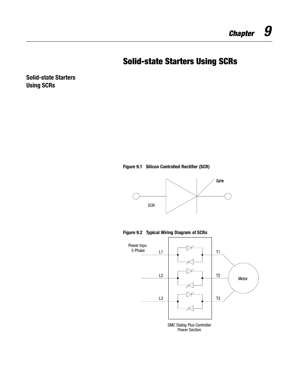 9 - solid-state starters using scrs, Solid-state starters using scrs, Chapter | Rockwell Automation 150 MNL/SMC DIALOG+/APP-PROD GUIDE User Manual | Page 161 / 202