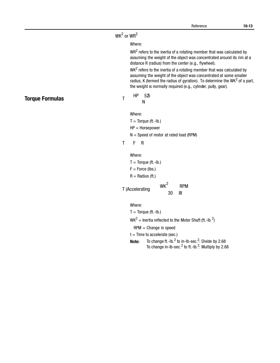 Torque formulas | Rockwell Automation 150 MNL/SMC DIALOG+/APP-PROD GUIDE User Manual | Page 175 / 202