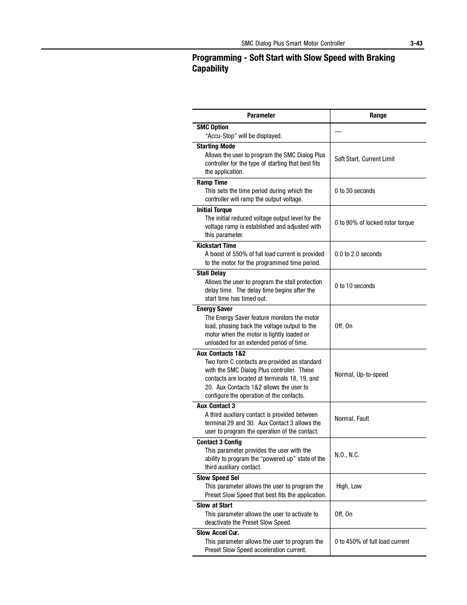 Programming - soft start with slow speed, With braking capability | Rockwell Automation 150 MNL/SMC DIALOG+/APP-PROD GUIDE User Manual | Page 80 / 202