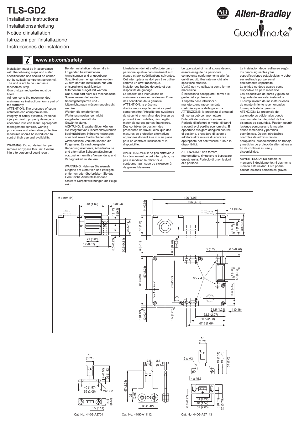 Rockwell Automation 440G-TLS-GD2 Installation Instructions User Manual | 4 pages