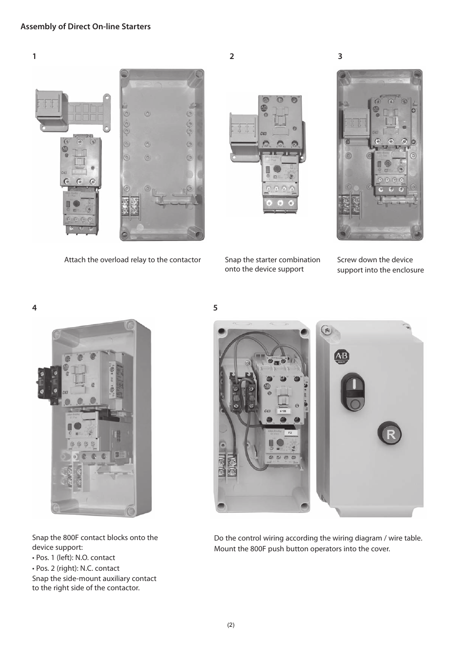 Rockwell Automation 198E-C2S4 Plastic Encl. for DOL Starter User Manual | Page 2 / 4