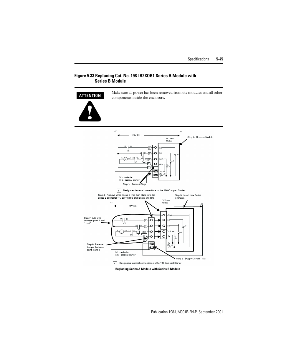 Rockwell Automation 198x Modular DeviceNet Starter Auxiliary I/O User Manual | Page 111 / 164