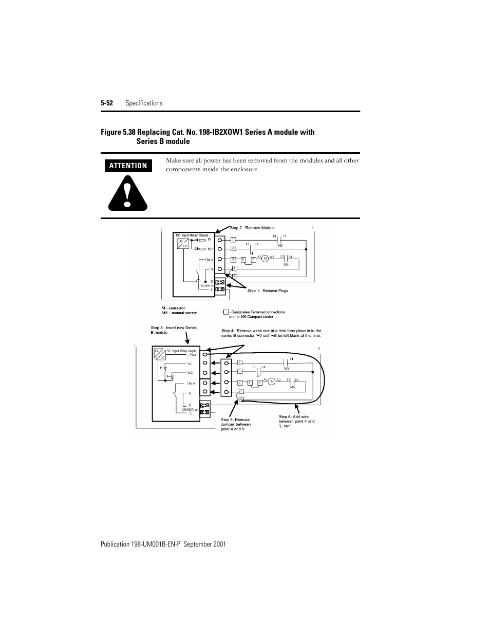 Rockwell Automation 198x Modular DeviceNet Starter Auxiliary I/O User Manual | Page 118 / 164
