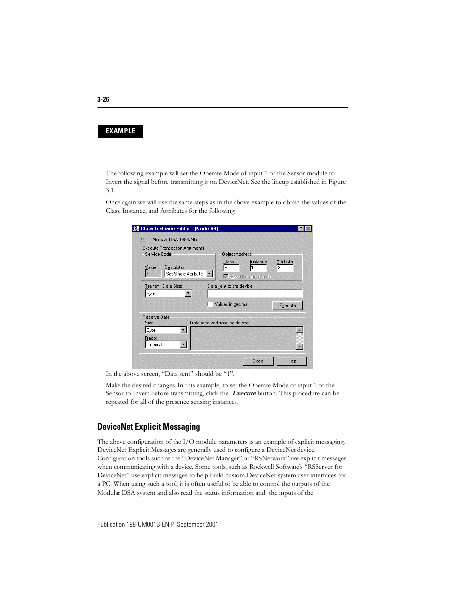 Devicenet explicit messaging, Devicenet explicit messaging -26 | Rockwell Automation 198x Modular DeviceNet Starter Auxiliary I/O User Manual | Page 46 / 164